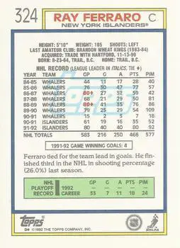 1992-93 Topps Ray Ferraro 1