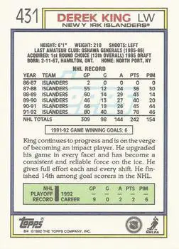 1992-93 Topps Derek King 1