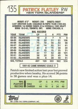 1992-93 Topps Patrick Flatley 1