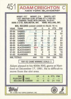 1992-93 Topps Adam Creighton 1