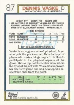 1992-93 Topps Dennis Vaske 1