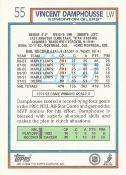 1992-93 Topps Vincent Damphousse 1