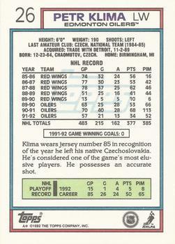 1992-93 Topps Petr Klima 1