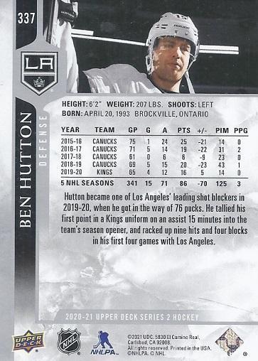 2020-21 Upper Deck Ben Hutton 1