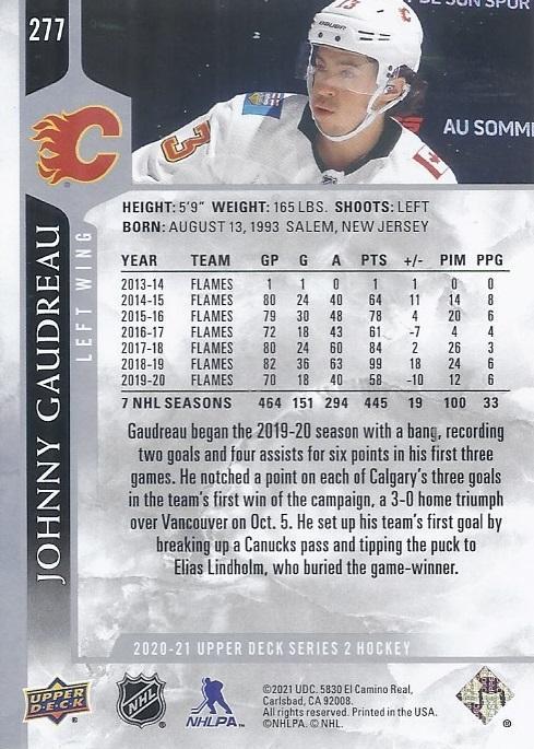 2020-21 Upper Deck Johnny Gaudreau 1