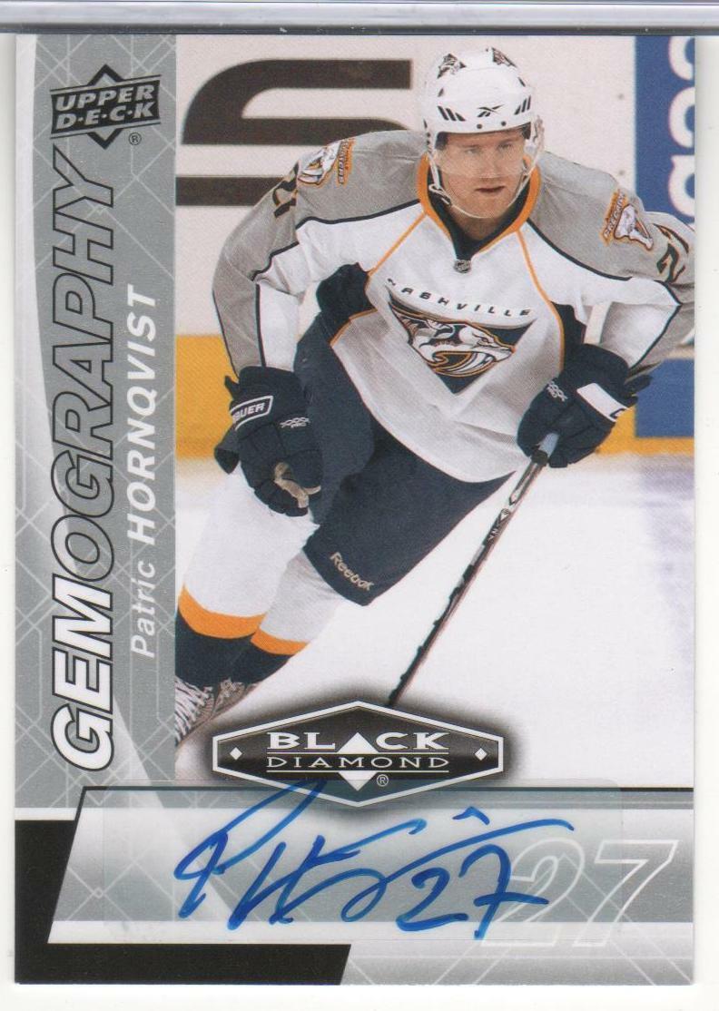 2010-11 Upper Deck Black Diamond - Gemography Patric Hornqvist