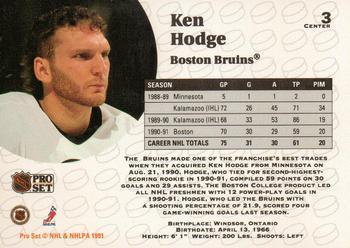 1991-92 Pro Set Ken Hodge 1