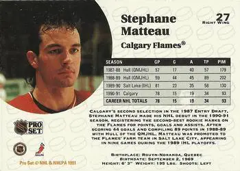 1991-92 Pro Set Stephane Matteau 1
