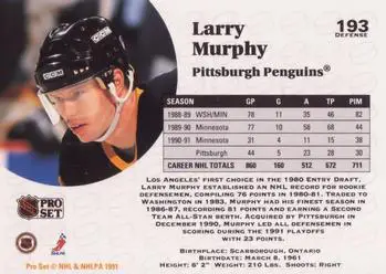 1991-92 Pro Set Larry Murphy 1