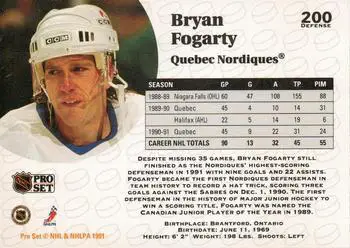 1991-92 Pro Set Bryan Fogarty 1