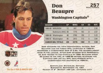 1991-92 Pro Set Don Beaupre 1