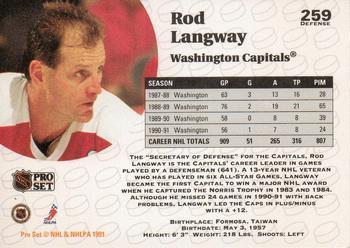 1991-92 Pro Set Rod Langway 1