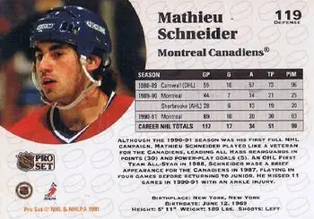1991-92 Pro Set Mathieu Schneider 1