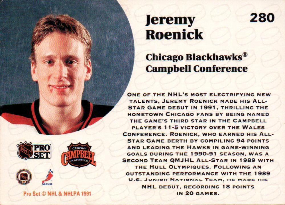 1991-92 Pro Set Jeremy Roenick 1