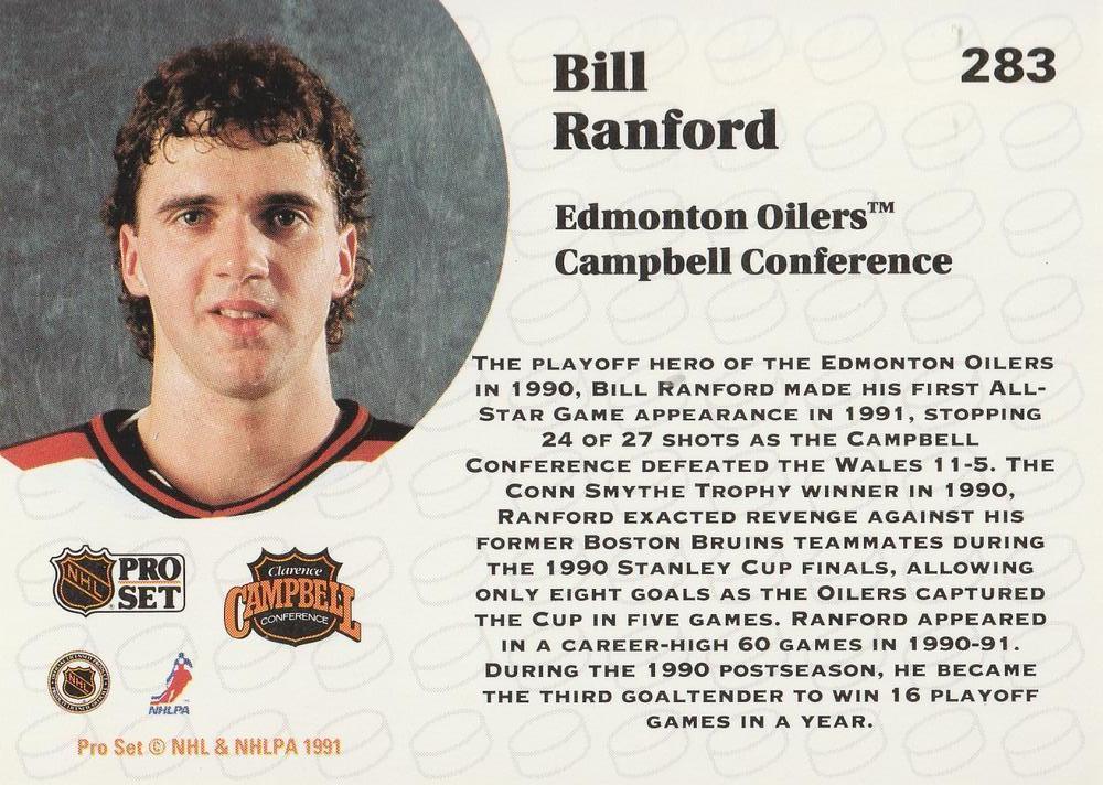 1991-92 Pro Set Bill Ranford 1