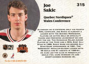 1991-92 Pro Set Joe Sakic 1