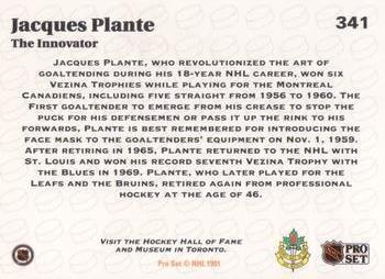 1991-92 Pro Set Jacques Plante 1