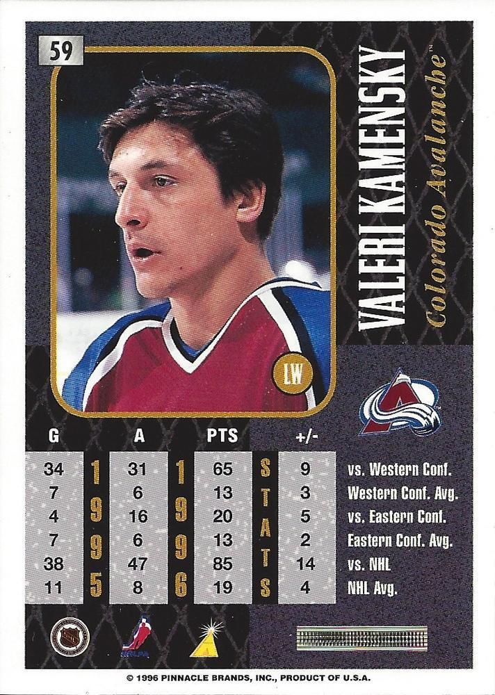 1996-97 Summit - Premium Stock - Valeri Kamensky 1