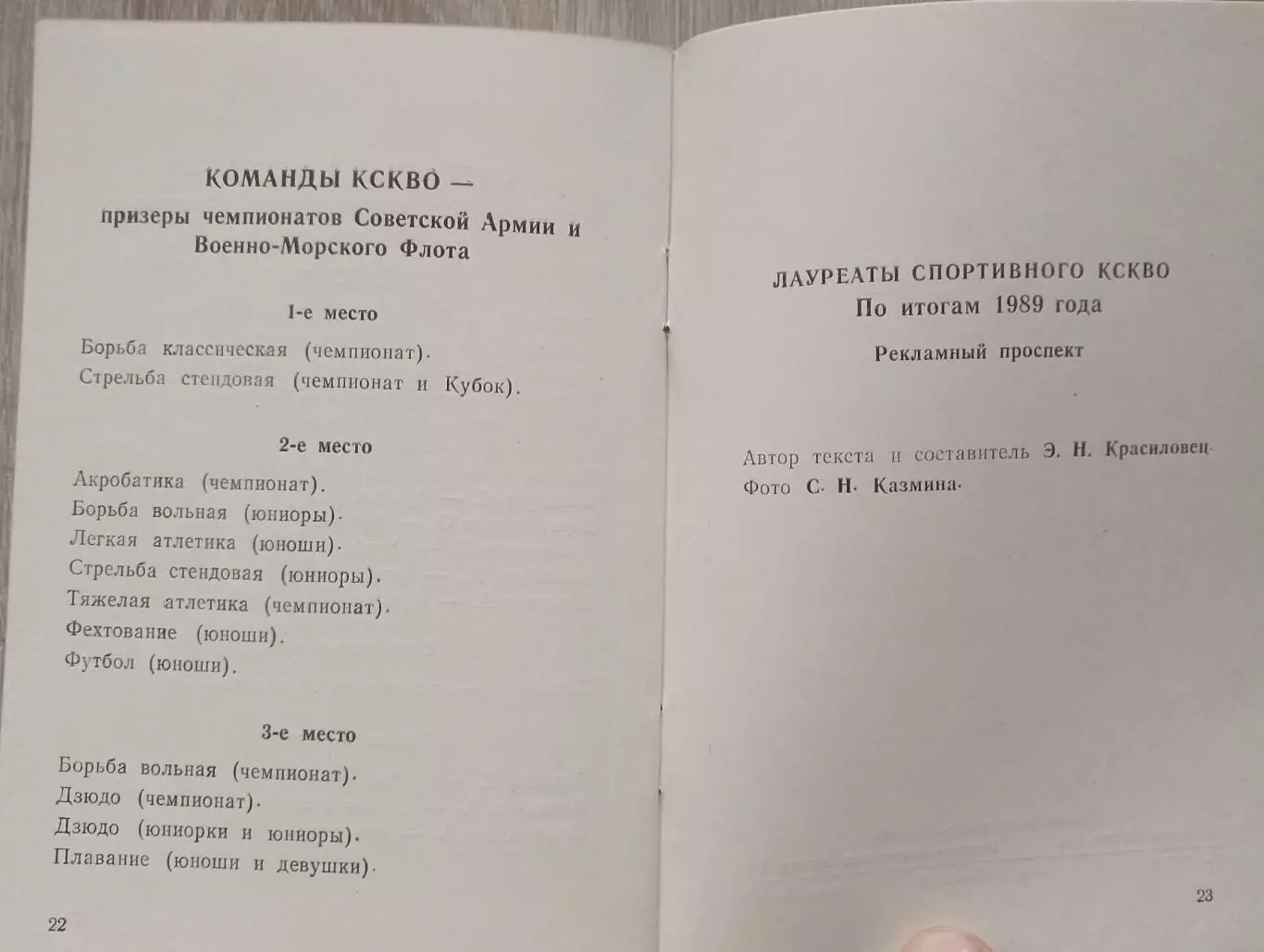 Лауреаты спортивного кскво. По итогам 1989 года. 3