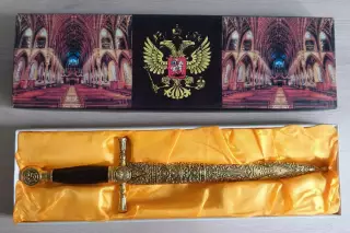 Кортик. Сувенирный. Большой, герб.