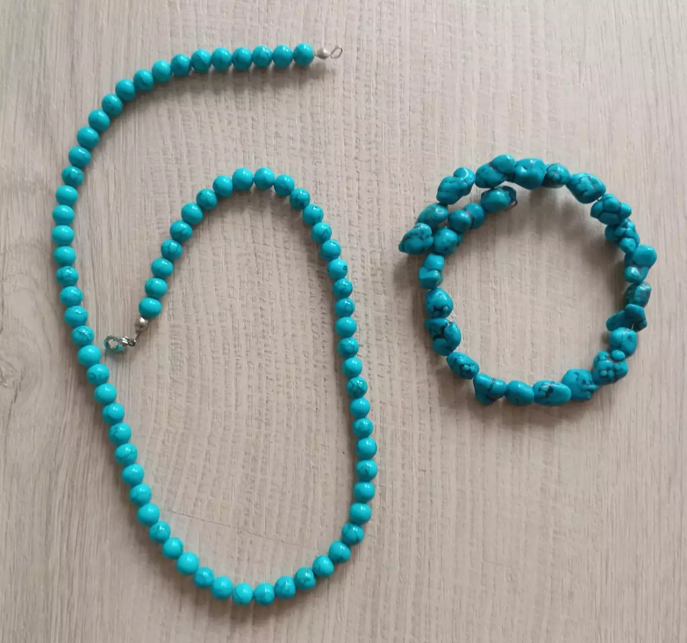 Бусы и браслет из бирюзы. Бирюза.
