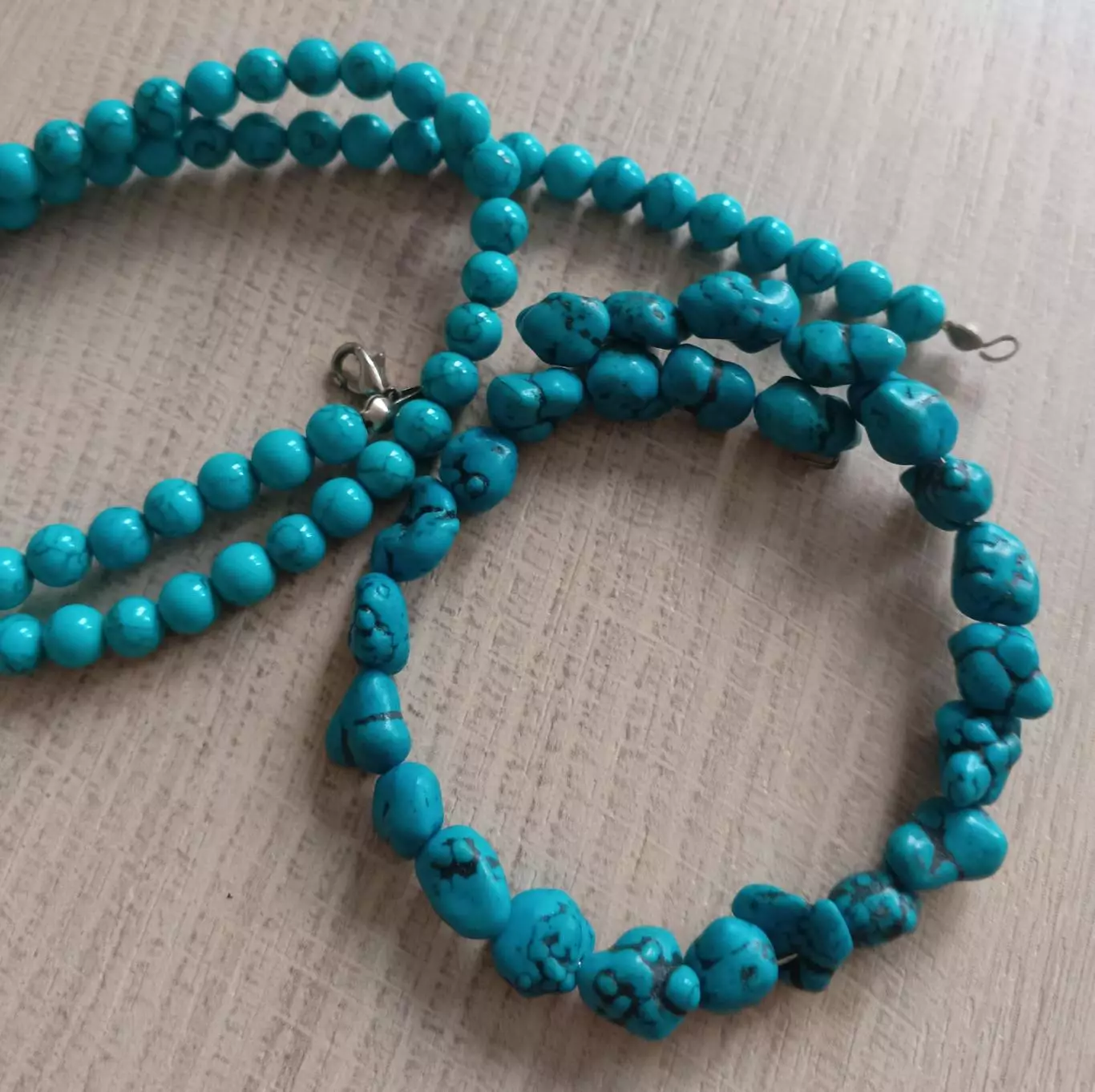 Бусы и браслет из бирюзы. Бирюза. 1