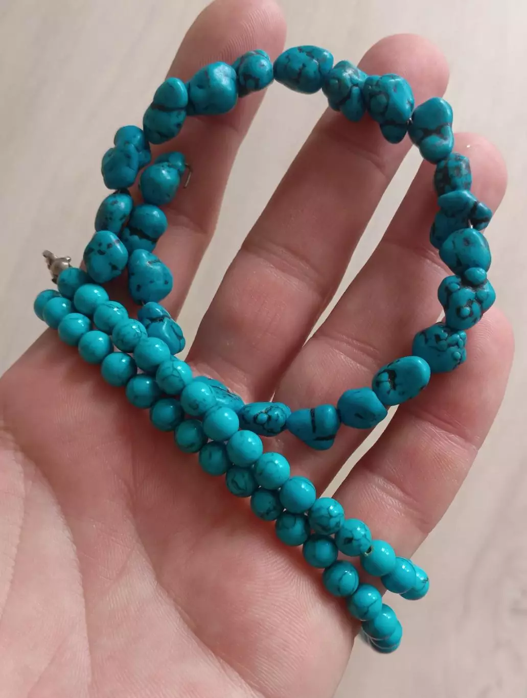 Бусы и браслет из бирюзы. Бирюза. 3