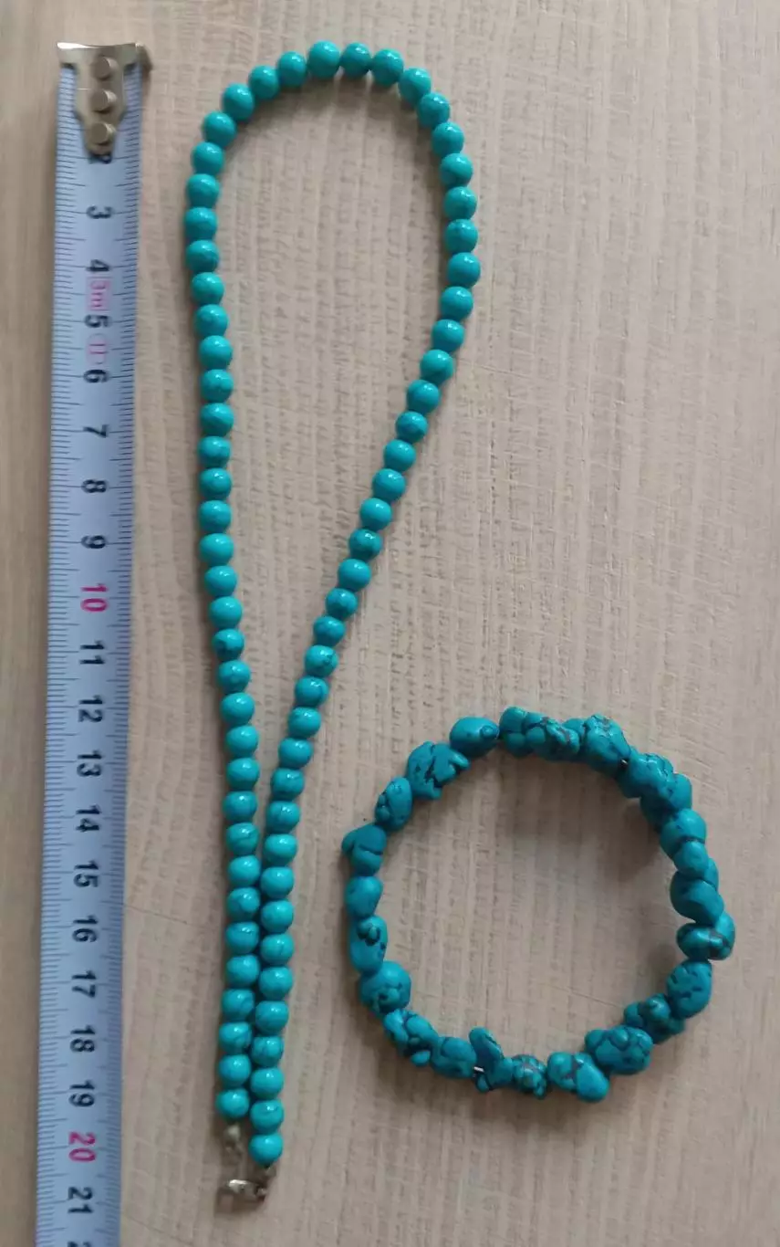 Бусы и браслет из бирюзы. Бирюза. 2