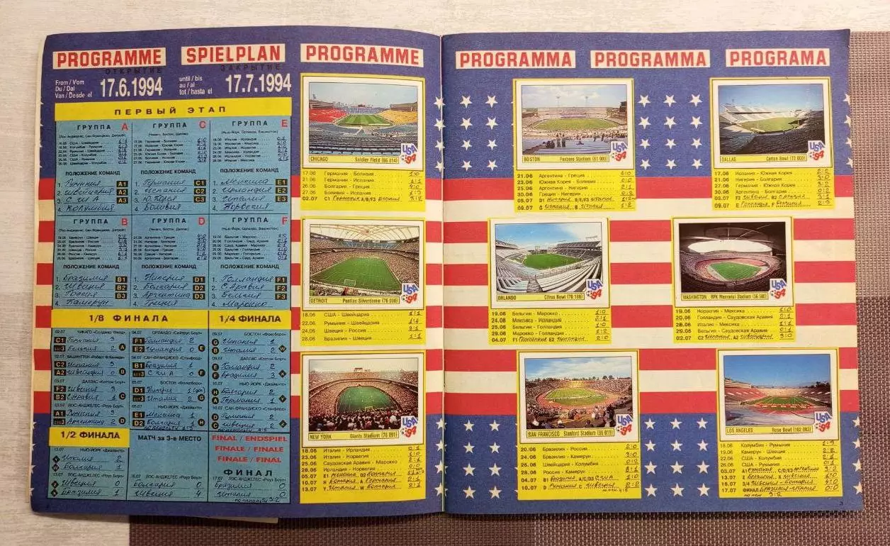 Чемпионат мира США 94. Альбом с наклейками. Панини. Полный. 1
