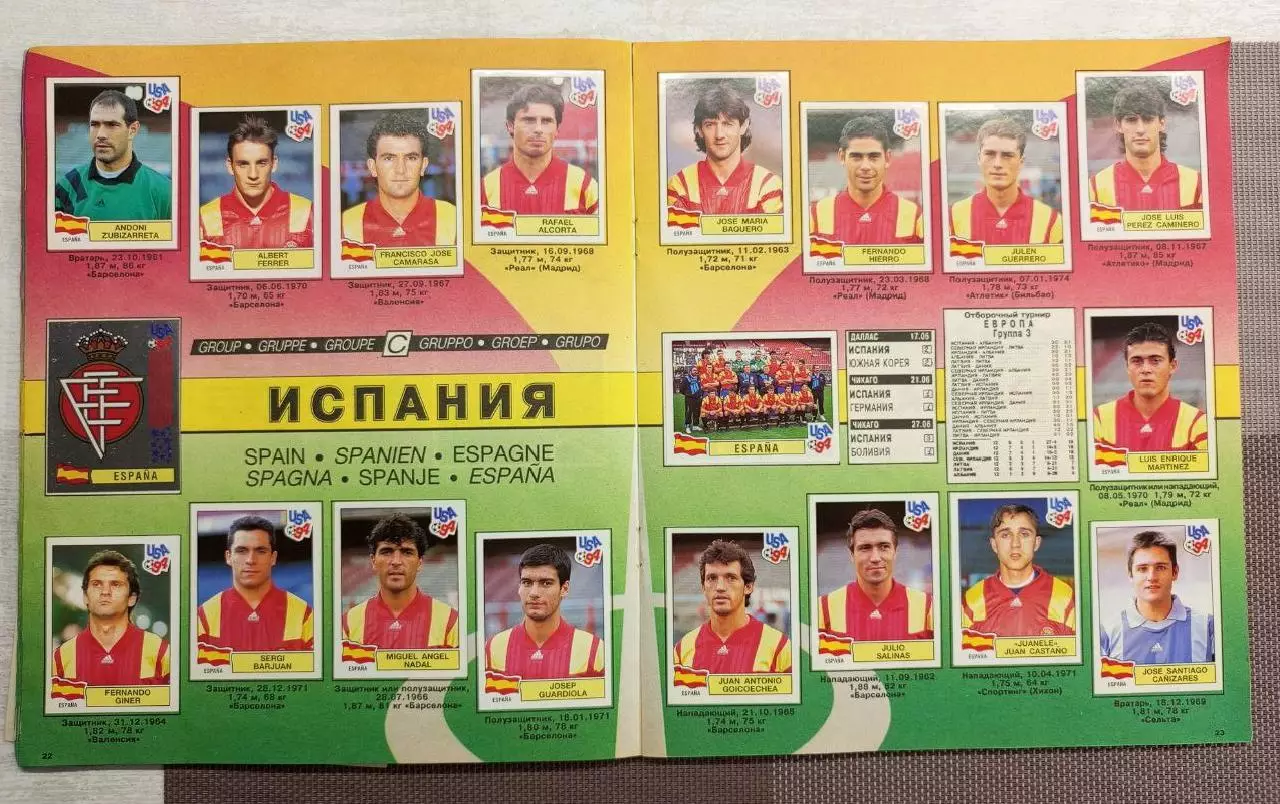 Чемпионат мира США 94. Альбом с наклейками. Панини. Полный. 7