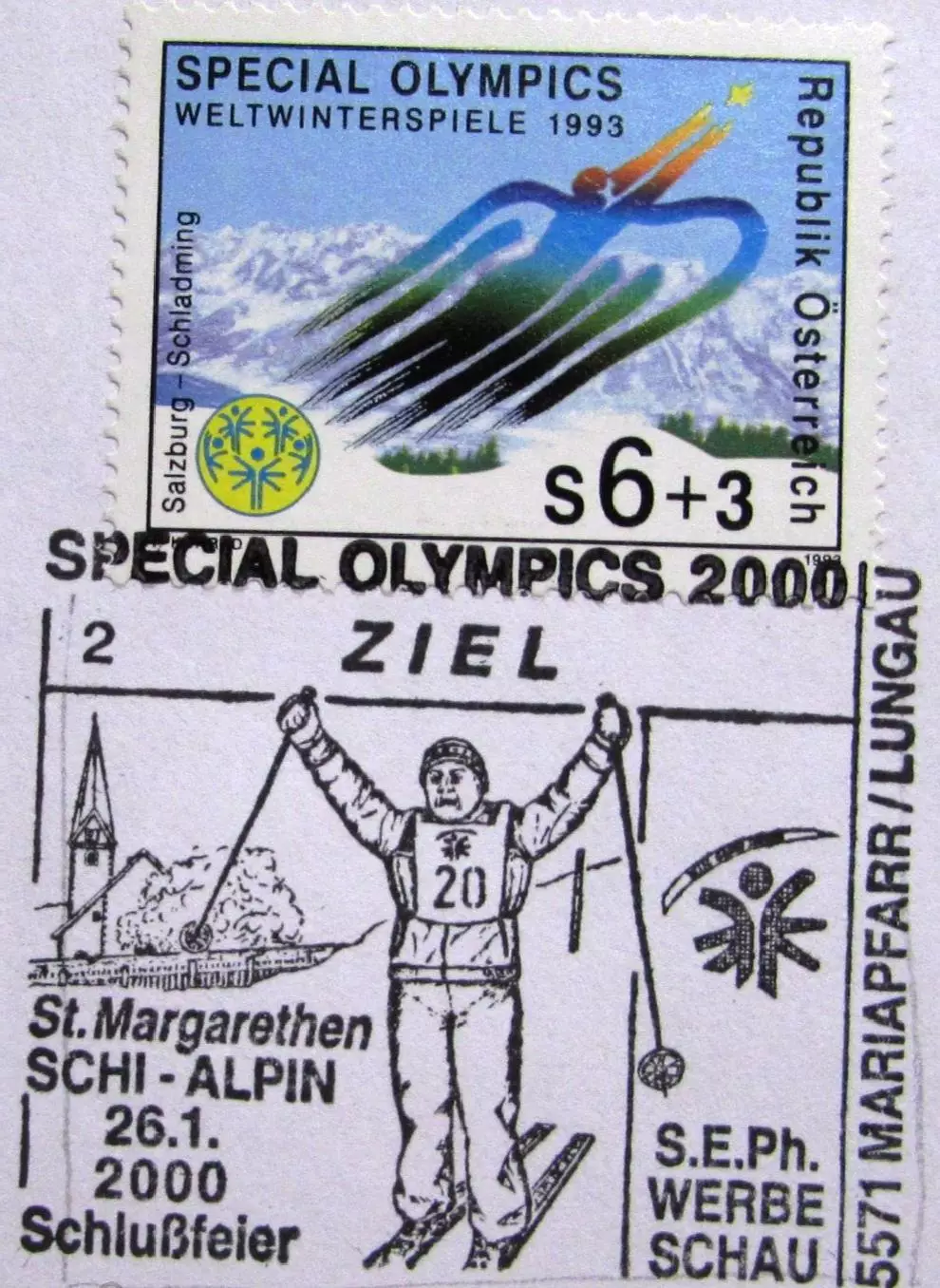 Австрия.Специальная Зимняя Олимпиада.Лыжи .2000 1