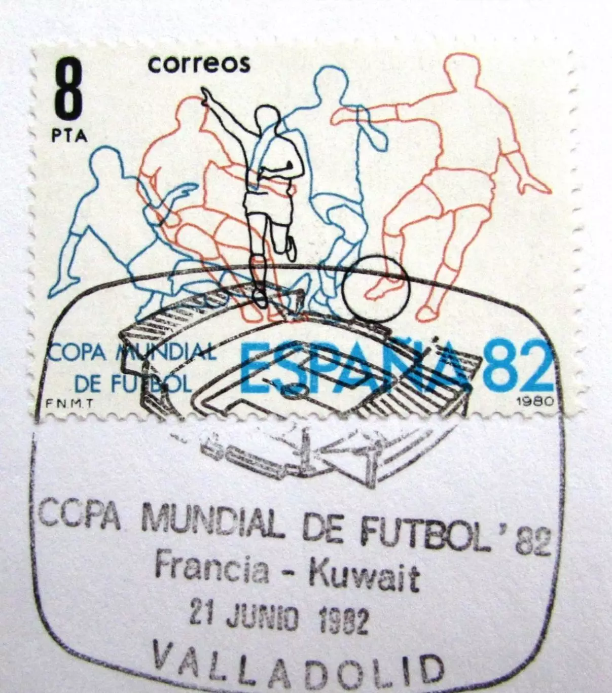 Футбол ЧМ 1982 .Матч Франция-Кувейт Испания. Спецгашение 1