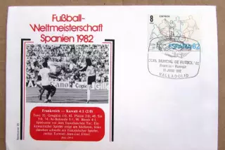 Футбол ЧМ 1982 .Матч Франция-Кувейт Испания. Спецгашение