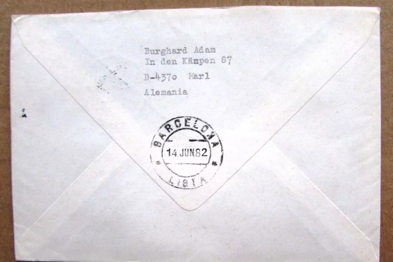 Футбол ЧМ 1982 Спецгашение Франкфурт на Майне-Барселона 2