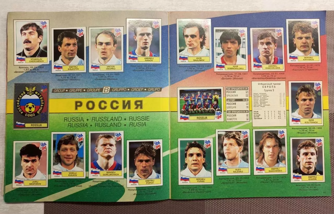 Полный альбом с наклейками. Чемпионат мира 94. USA. 3