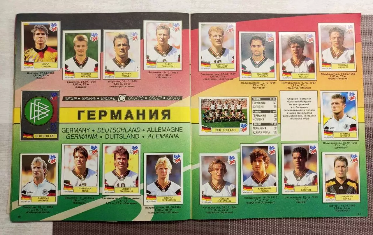 Полный альбом с наклейками. Чемпионат мира 94. USA. 7