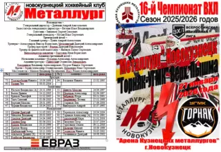 Металлург(Новокузнецк) - Горняк-УГМК(Верхняя Пышма) - 2025/26