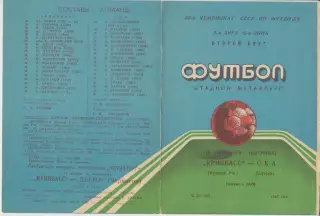 Кривбасс(Кривой Рог) - СКА(Одесса) - 1987