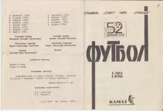 Торпедо(Набережные Челны) - Торпедо(Миасс) - 1989