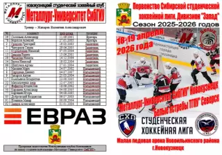 Металлург-Университет СибГИУ(Новокузнецк) - Белые ястребы ТГПУ(Северск) - 2025/2