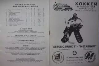 Автомобилист(Екатеринбург) - Металлург(Новокузнецк) - 1995/96