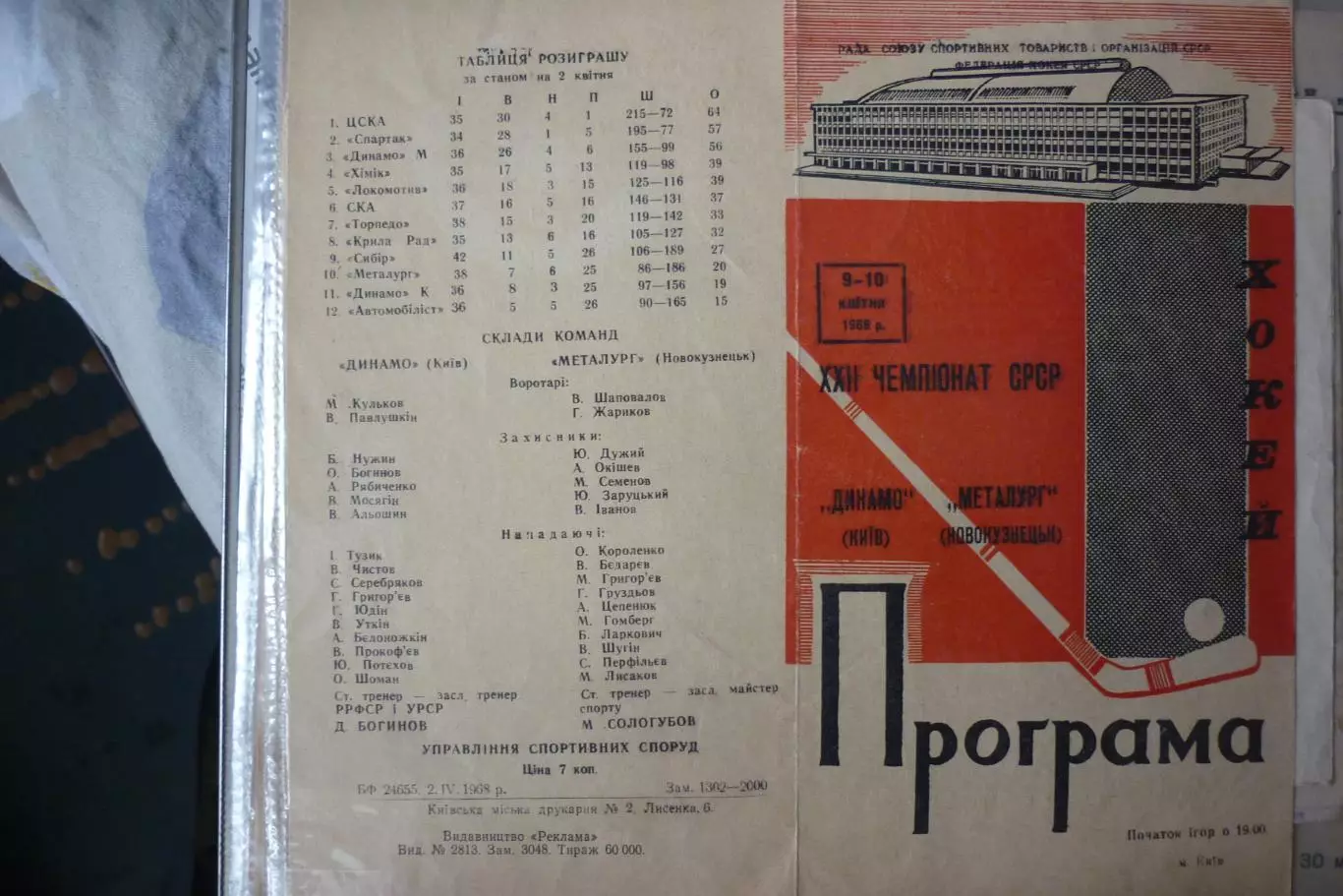 Динамо(Киев) - Металлург(Новокузнецк) - 1967/68