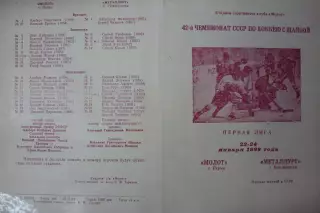 Молот(Пермь) - Металлург(Новокузнецк) - 1987/88 - 2