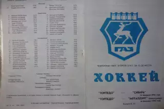 Торпедо(Нижний Новгород) - Металлург(Новокузнецк) / Сибирь(Новосибирск)- 1995/96