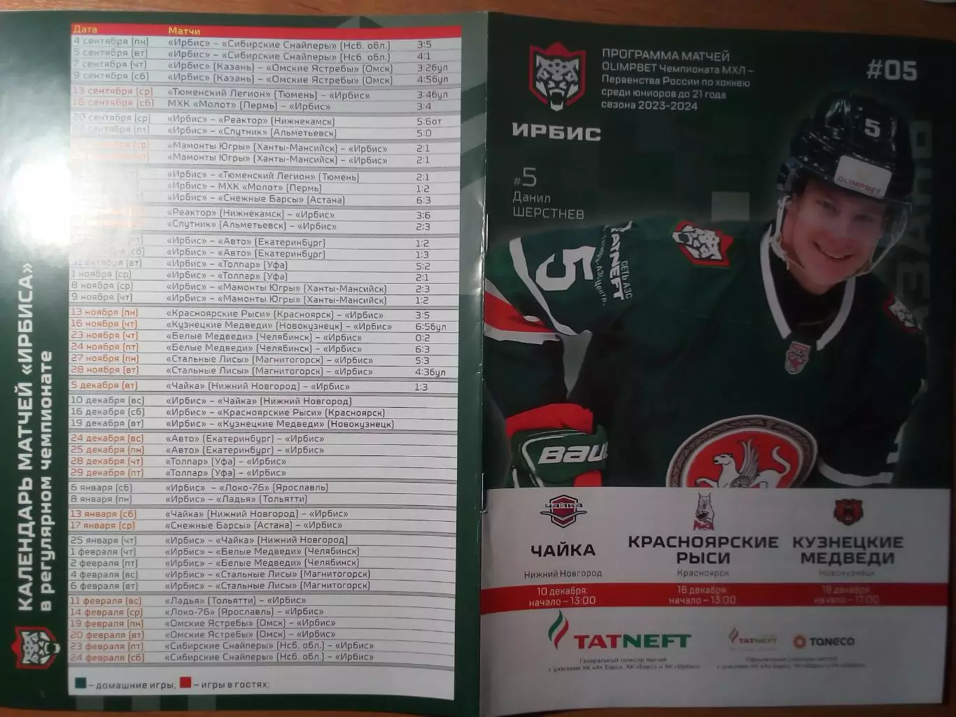 Ирбис(Казань)- Чайка(Нижний Новгород) / Красноярские рыси / Новокузнецк- 2023/24