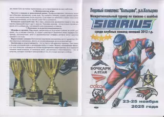 Турнир Сибириус среди юношей 2012 г.р.(Кольцово) - 2025 - ноябрь