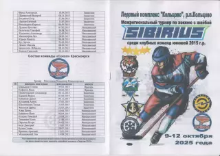 Турнир Сибириус среди юношей 2015 г.р.(Кольцово) - 2025 - октябрь