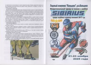 Турнир Сибириус среди юношей 2017 г.р.(Кольцово) - 2025 - ноябрь