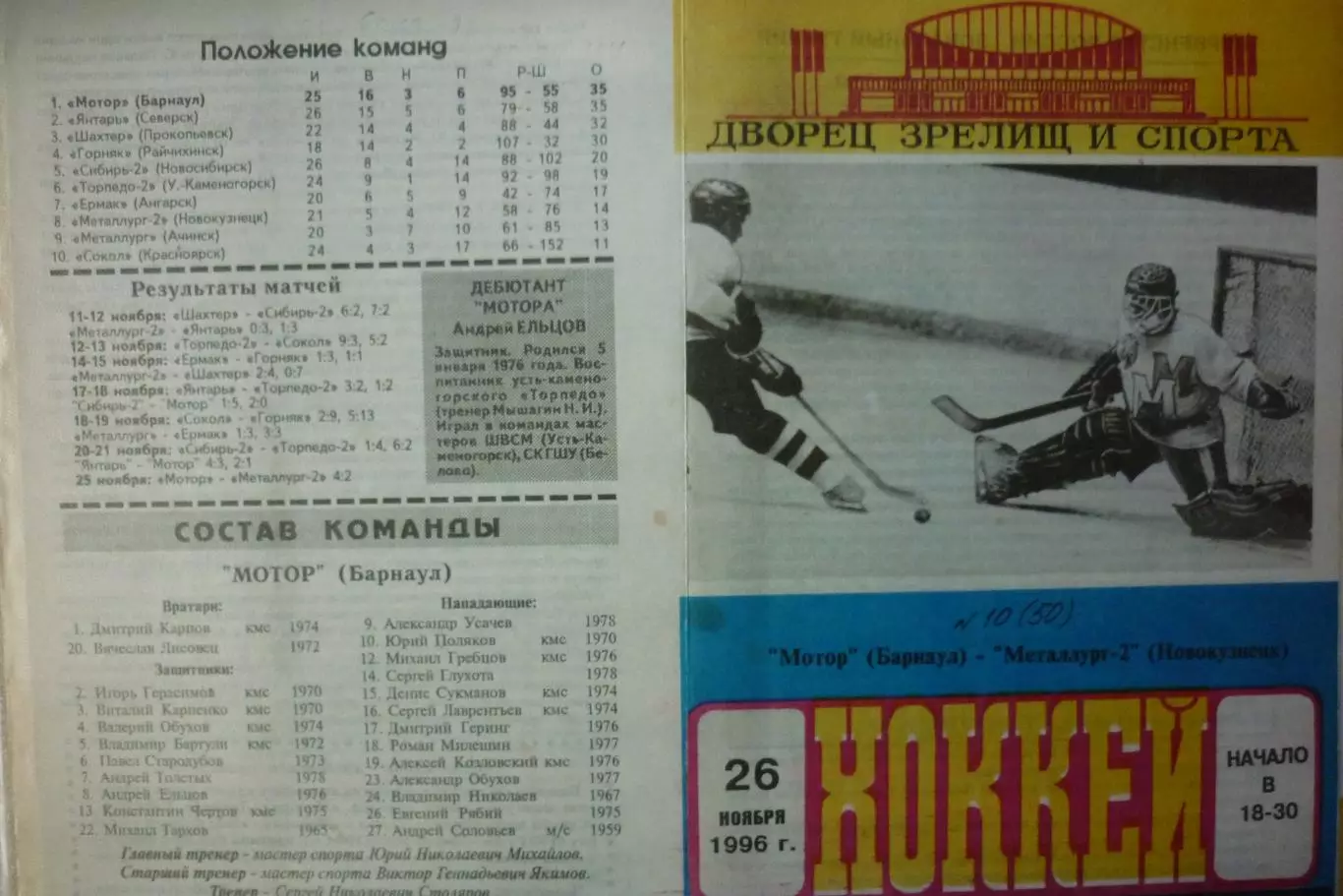 Мотор(Барнаул) - Металлург-2(Новокузнецк) - 1996/97 - 2