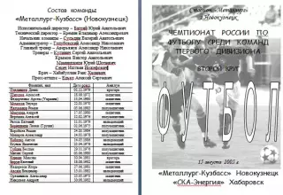 Металлург-Кузбасс(Новокузнецк) - СКА-Энергия(Хабаровск) - 2005 - альт